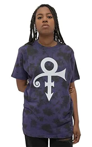 Produktbild: Prince Unisex White Symbol Logo Official Dip Dye Black T-Shirt, Schwarz, XXL