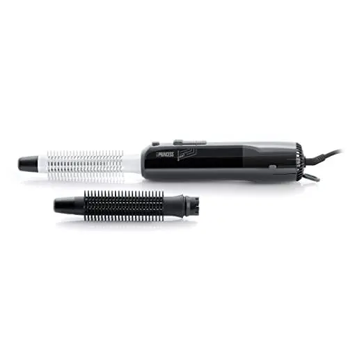 Produktbild: Princess 529202 Cool Curl CC 300 Black Lockenbürste – Für Hairstyles aller Art mit 2 Bürstenaufsätzen – Cool Shot-Funktion, Schwarz, 1 Stück (1er Pack)