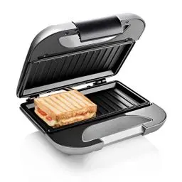 Produktbild: Princess Sandwich Maker DeLuxe in Mattoptik, 22x12cm Bratfläche, 750 Watt, 0,85 M Kabellänge, mit Sicherheitsverschluss, 127003