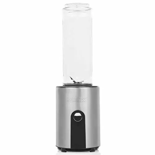 Produktbild: Princess Smoothie Maker to go - Standmixer mit Trinkflasche, 600ml Tritan Behälter, 300 Watt, 217401 Princess Standmixer mit Trinkflasche Silber, Glas