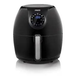 Produktbild: Princess XXL Heißluftfritteuse mit 5,2L, Digitales Touchscreen, 7 Programme, Ohne ÖL, 1700 W, Aerofryer 182050, Schwarz