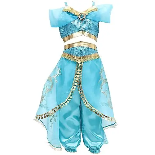 Produktbild: Prinzessin Cosplay Tops Culottes Party-Kostüm-Set für Mädchen, 2 Stück Gr. 130 cm, Picture 1