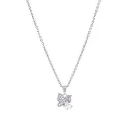 Produktbild: Prinzessin Lillifee Kette mit Anhänger 925 Sterling Silber Mädchen Kinder Halsschmuck, mit Zirkonia synth., 35+3 cm, Lila, Schmetterling, Kommt in Schmuck Geschenk Box, 2021103