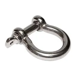 Produktbild: PRIOstahl Schäkel Rundschäkel Verbinder Schraubbolzen Drahtseilverbinder x 1 Schäkel Geschweift M6 (21 mm x 21 mm) Verbindungselement Bügel Rostfrei für Salzwasser Schiff Boot aus Edelstahl V4A …