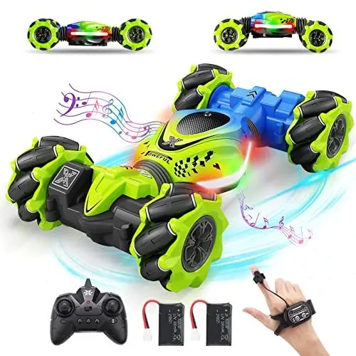 Produktbild: Pristar Ferngesteuertes Auto für Kinder, 4WD RC Drift Stunt Car Ferngesteuertes Auto mit Handsteuerung 2,4 GHz Stunt Drift Spielzeug Weihnachten Geschenke für 6 7 8 9 10 11 12 Jährige Jungen Mädchen