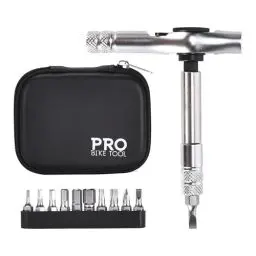 Produktbild: PRO BIKE TOOL Schraubendreher-Set - Multifunktions-Fahrradwerkzeug - Schwarz - Skateboard Werkzeug - Metall-Stahl, ergonomischer Griff, 3-Wege-Design - 9,5x2x7,5 cm