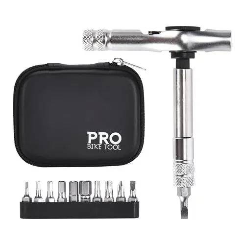 Produktbild: PRO BIKE TOOL Schraubendreher-Set - Multifunktions-Fahrradwerkzeug - Schwarz - Skateboard Werkzeug - Metall-Stahl, ergonomischer Griff, 3-Wege-Design - 9,5x2x7,5 cm