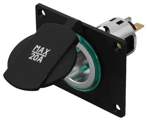 Produktbild: Pro Car 20 A-Powersteckdose 12-24V mit Einbaupanel