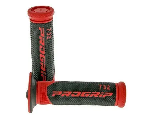 Produktbild: Lenkergriffe/Griffgummi PROGRIP 732 Road - schwarz/rot (Ø 22mm)