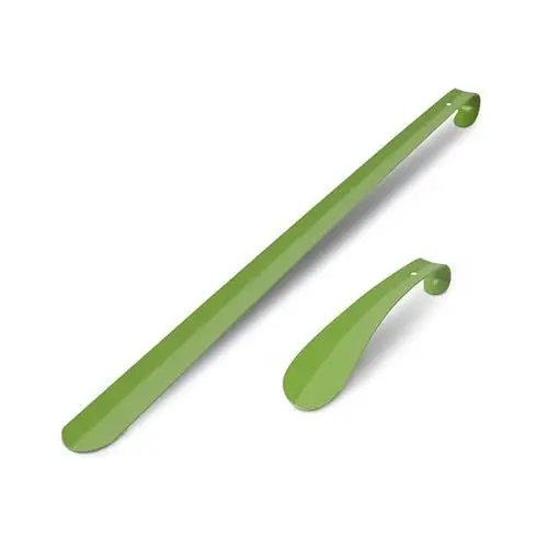 Produktbild: Pro Home Stabile Metall Schuhlöffel Grün (16,5cm + 58cm) - 2er Set Schuhanziehhilfe - Rückenschonender Schuhanzieher für Kinder, Herren, Damen, Senioren