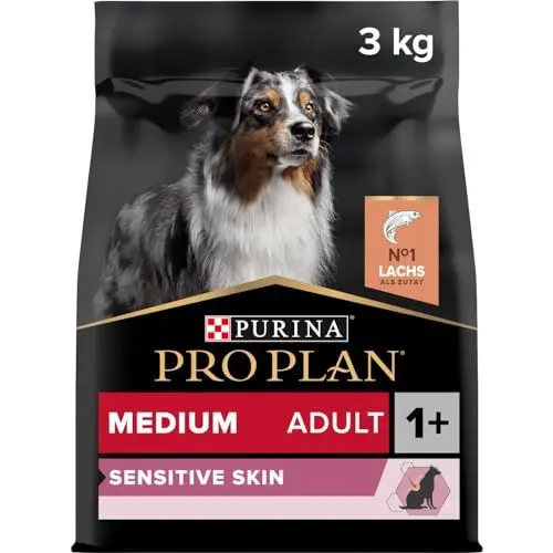 Produktbild: Pro Plan Medium Adult Sensitive Skin, Hundefutter trocken, reich an Lachs, 1er Pack (1 x 3 kg)