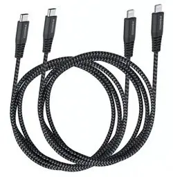 Produktbild: Pro User USB-C auf USB Lightning Kabel passend fürs iPhone: 2er Pack: 100+150cm, USB Lade- und Datenkabel der Spitzenklasse, 3A Schnellladen, auch das iPhone 13·· original MFI zertifiziert
