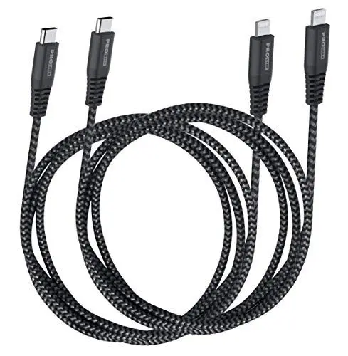 Produktbild: Pro User USB-C auf USB Lightning Kabel passend fürs iPhone: 2er Pack: 100+150cm, USB Lade- und Datenkabel der Spitzenklasse, 3A Schnellladen, auch das iPhone 13·· original MFI zertifiziert