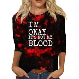 Produktbild: Problem Gelöst Shirt Herren Halloween Kostüm Damen Gruselig Halloween Kostüm Damen Gruselig Halloween-Kostüme für Frauen Problem Gelöst Neon Einfache Halloween Kostüme Maske Rot M