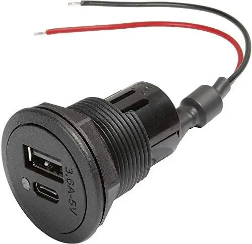 Produktbild: ProCar 67341000 Power USB-C/A Doppelsteckdose Schwarz