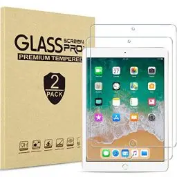 Produktbild: ProCase 2 Stück Schutzfolie für iPad 9,7 Zoll (6. / 5. Generation, 2018/2017) iPad Pro 9,7 / iPad Air 2 / iPad Air, 9H Gehärtetem Display Schutz Glas Screen Protector Folie -Klar