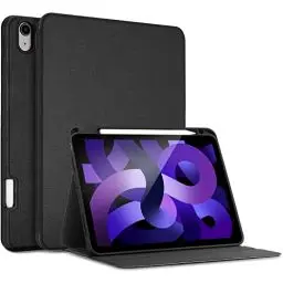 Produktbild: ProCase Buchdeckel Hülle für iPad Air 11 Zoll (M3/M2 2025/2024)，iPad Air 6/5/4 10,9 Zoll, Buch Case Cover mit Stiftehalter Schutzhülle mit Auto Aufwachen/Schlaf -Schwarz