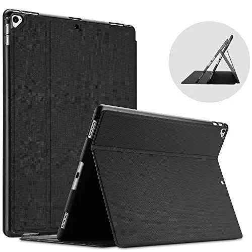 Produktbild: ProCase Buchdeckel Hülle für iPad Pro 12.9 Zoll 2017/2015 Release (Altes Modell, 1. und 2. Generation), Klapp Leicht Schutzhülle Urban Folio Case Smart Cover -Schwarz