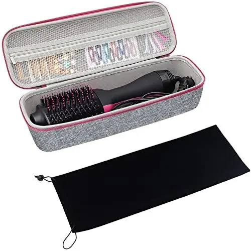 Produktbild: ProCase Tragetasche für Revlon One-Step Haartrockner/Volumiser/Styler, Schutzhülle für Haarstyling Stylingbürsten Reiseetui Styling Zubehör Euti, nur Hülle -Grau