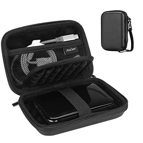 Produktbild: ProCase 2.5”Festplattentasche für Canvio Basics Western Digital WD Elements My Passport Seagate Portable Drive/Backup Plus Slim USB 3.0, Samsung T9 Portable Externe Festplatte Tasche -Schwarz