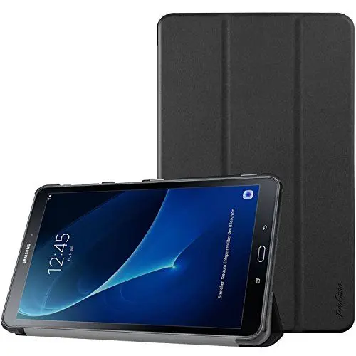 Produktbild: ProCase Hülle für Galaxy Tab A 10.1, Slim Smart Cover Ständer Folio Hülle für Galaxy Tab A 10.1 Zoll Tablet SM-T580 T585 2016 -Schwarz