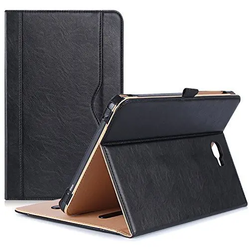 Produktbild: ProCase Hülle für Galaxy Tab A 10.1 - Stand Folio Case Cover für Galaxy Tab A 10,1 Zoll Tablette SM-T580 T585, mit Mehreren Betrachtungswinkeln, Dokumentenkarte Tasche -Schwarz