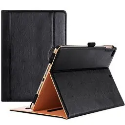 Produktbild: ProCase Leder Hülle mit Stifthalter für iPad 9.7 Zoll 2018/2017 (6th 5th Gen), iPad Air 2, iPad Air Schutzhülle Case PU-Leder Klapphülle mit Multi- Stand für iPad 9.7 Zoll -Schwarz