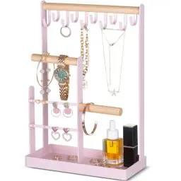 Produktbild: ProCase Schmuckständer Schmuckhalter Schmuckbaum, Schmuck Organizer Ketten Aufbewahrung Ständer Ohrringständer Schmuckaufbewahrung Kettenhalter Jewelry Stand für Halsketten Armbänder Ringe –Pink