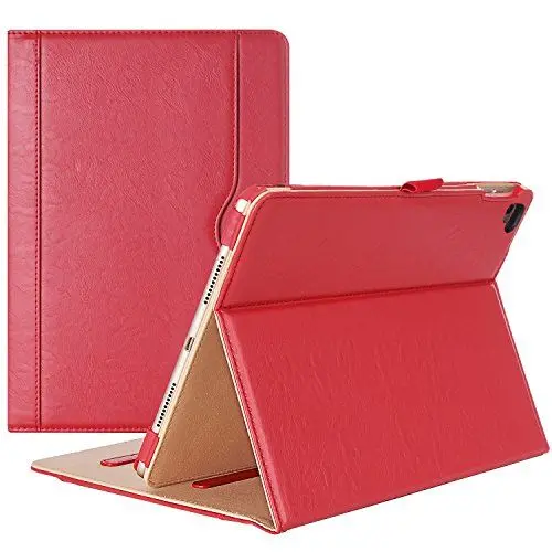 Produktbild: ProCase Schutzhülle Ständer Kunstleder Schutz Hülle für Apple iPad Pro 9.7 Zoll mehrere Blickwinkel, Dokument Taschen (Rot)