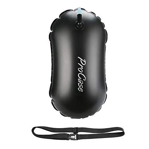 Produktbild: ProCase Schwimmboje, Gute Sicherheit beim Schwimmen, Ultraleichte Swim Bubble Schwimmsack Sicherheitsboje Abschleppwagen mit Hüftgurt für Open Water und Triathlon, Wertgegenstände am See Pool