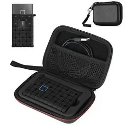 Produktbild: ProCase Tragetasche Schutzhülle für Samsung T7 /T7 Touch External Solid State Drives SSD (500GB 1TB 2TB) Stoßfest Hart Reise Etui mit Silikon hülle -Schwarz