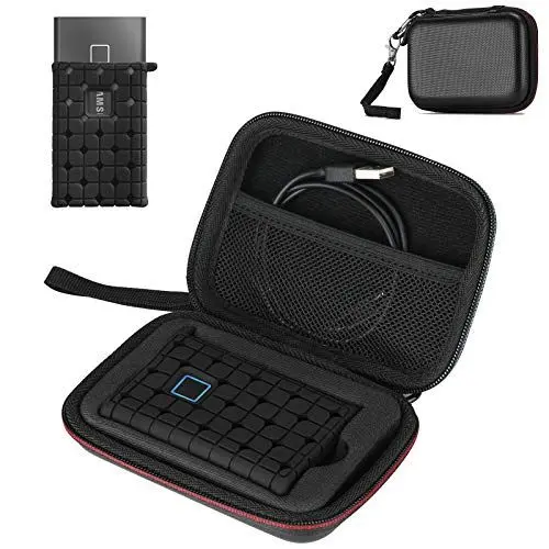 Produktbild: ProCase Tragetasche Schutzhülle für Samsung T7 /T7 Touch External Solid State Drives SSD (500GB 1TB 2TB) Stoßfest Hart Reise Etui mit Silikon hülle -Schwarz