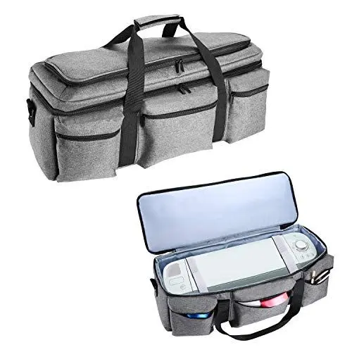 Produktbild: ProCase Tasche für Cricut Maker 3 Explore 3 Explore Air 2/Air Silhouette Cameo 4/3 Plotter Bag Robuste Aufbewahrungstasche Tragetasche für Stanzer -Grau