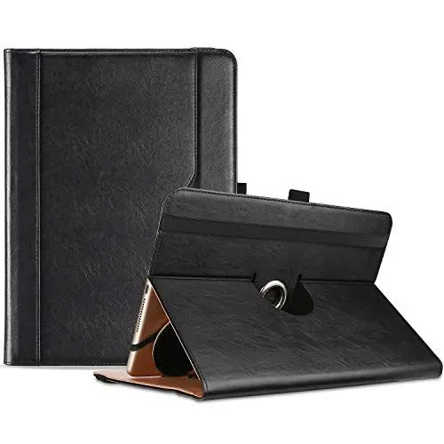 Produktbild: ProCase Universal Hülle 9 9.7 10 10.1 Zoll Tablet Schutzhülle mit 360 drehbarem Ständer und mehrere Blickwinkel für Android Touchscreen Tablet, Samsaung Galaxy Tab A, Lenovo Tab -Schwarz