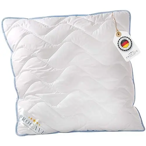 Produktbild: PROCAVE TopCool Kopfkissen Kochfest 80x80 cm, Qualitäts-Stepp-Kissen, atmungsaktives Allergiker Kissen, Winter- und Sommer-Kissen 100% aus Deutschland
