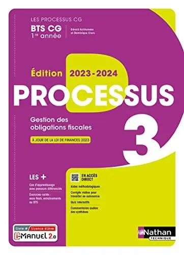 Produktbild: Processus 3 - BTS CG 1ère année (Les processus CG) Livre + licence élève - 2023