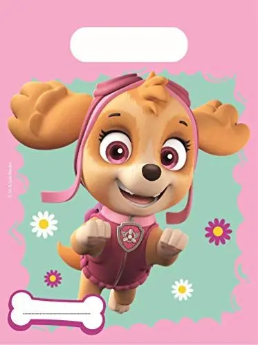 Produktbild: Procos 90280 - Partytüten Paw Patrol, Skye & Everest, 6 Stück, Größe 16,5 x 22,5 cm, Tüten, Taschen, Geschenke, Give-Away, Helden auf vier Pfoten, Hunde, Party, Dekoration