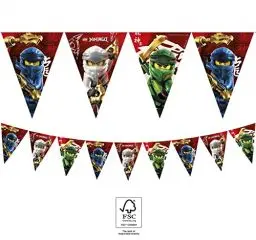 Produktbild: Procos 92243 - Flaggenbanner, Lego Ninjago, FSC® Mix, Girlande, Geburtstag, Mottoparty