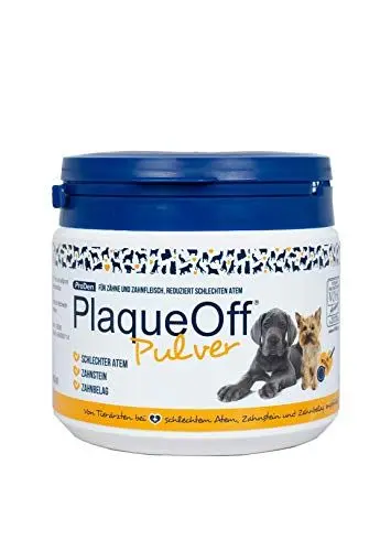 Produktbild: ProDen PlaqueOff Pulver |All Natural Dog Zahnpflege 420g |Atemerfrischer für Hunde Plaqueentferner für Hunde |Bekämpft natürlich Mundgeruch, Plaque und Zahnsteinbildung bei Hunden Mit Essen bestreuen