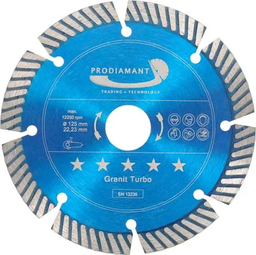 Produktbild: PRODIAMANT Fastcut Highspeed Diamant-Trennscheibe 125 mm x 22,23 mm für sehr harte Baustoffe wie Kalksandstein