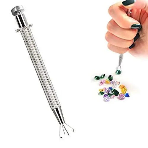 Produktbild: Professionelle Diamanthalter Pick-Up-Tool Diamant Edelsteine, Prong Pinzette Catcher Schmuckherstellung Juwelier Werkzeug, Piercingzange Edelstahl Mini Kugelhalter Vier Teile Piercing Kugel