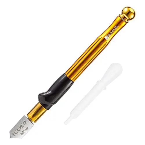 Produktbild: Professionelle Hartmetall Wolfram Legierung Griff Glas Cutter Werkzeug mit Serie 2–19 MM Selbstölend Professional Glasschneider Diamant Cutter für dickes Glas Mosaik und Fliesen Bleistift