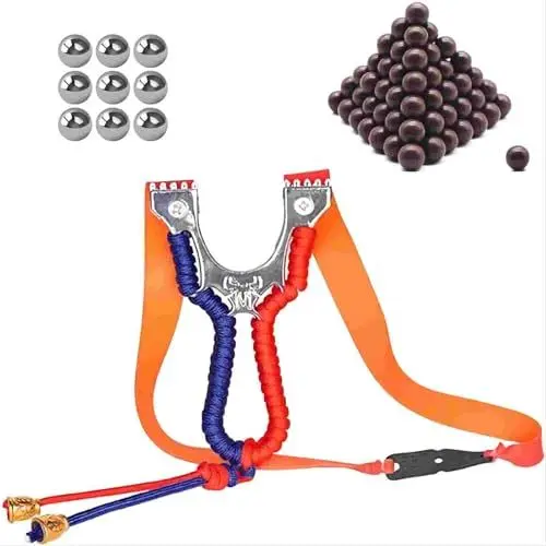 Produktbild: Professionelle JagdTonGummibänder Kommt mit Gummibändern und Kleinem Schraubendreher, 50 7-mm-Stahlkugeln und 50 8-mm-Schlammkugeln.