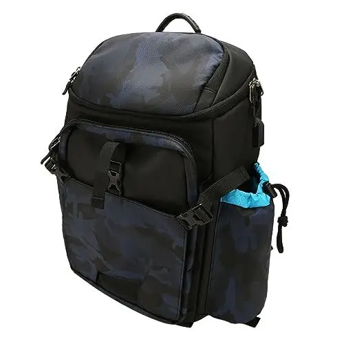 Produktbild: Professionelle Kamera-Rucksack-Tasche mit Großem Fassungsvermögen, Laptopfach, Drohnen-Stativtasche, Breiten Schultergurten, wasserdichte DSLR-Tasche für Outdoor-Fotografie,