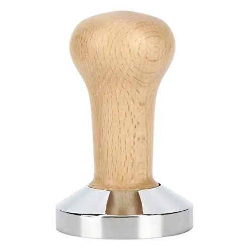 Produktbild: Professioneller Kaffeestampfer aus Holz, 58 Mm, Kaffeepulver Gepresster Hammer, 304 Edelstahlbasis, Kaffeebohnenstampfer, Kaffeemaschinenteile für Büro und Zuhause(Flacher Boden)