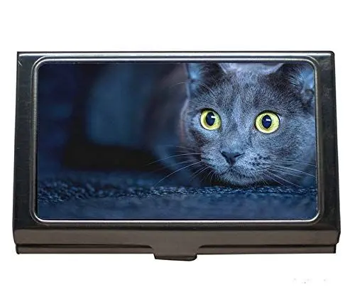 Produktbild: Professioneller Visitenkarten-Etui, Pet Cat Edelstahl Card Holder