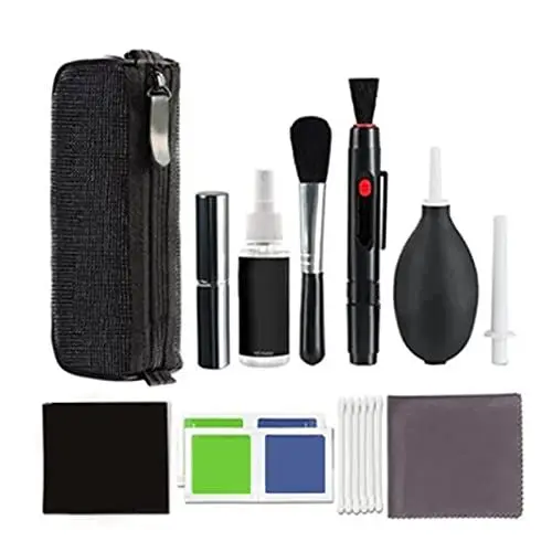Produktbild: Professionelles Kamera-Reinigungsset, SLR-Digitalkamera-Reinigungssets, Reinigungsstäbchen-Sets, Linsenreinigungsschutz, Entstaubungswerkzeuge, Schwarz