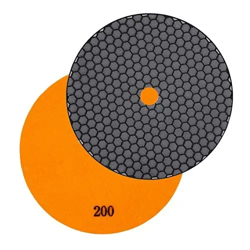 Produktbild: Profi Diamant-Schleifpad für Trockenschliff, D = 125 mm, Körnung 200, Klettaufnahme, für Naturstein, Kunststein, Granit, Marmor, Glas, Keramik oder Fliesen