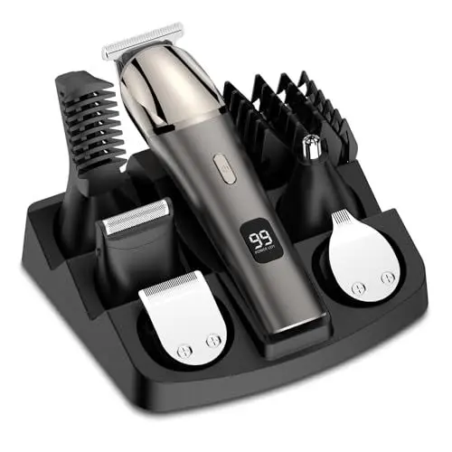 Produktbild: Profi Elektrisch Barttrimmer Herren Haarschneidemaschine: VESSTT Haarschneider bartschneider Nasenhaartrimmer Körperhaartrimmer für Männer 11in1 Trimmer Set, USB wiederaufladbar & Wasserdicht Rasierer