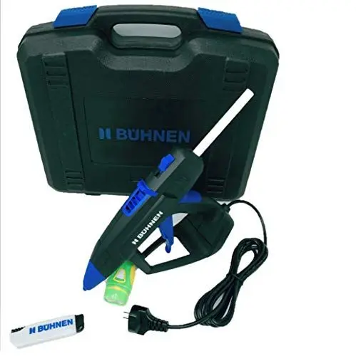 Produktbild: Profi Heißklebepistole im Gerätekoffer von Bühnen I Glue Gun mit 1 Kg Klebesticks I Klebepistole inkl. Sicherheitsmesser & LED- Taschenlampe I Bastelkleber-Set, HB 240-300 Watt